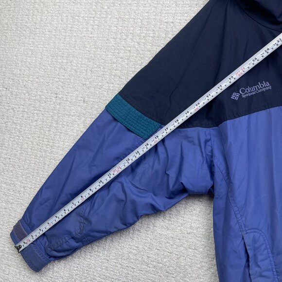Vintage Columbia Windbreaker Jacket Women Size S Bugaboo Blue GreenPurple - Picture 12 of 16